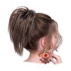 Kopida Messy Bun Hair Piece, Hair Claw Clip in Short Ponytail Extension for Women, Synthetic Tousled updo Hair Buns Hair Piece Short Ponytail Hair Extension, About 12inch(White Blonde)