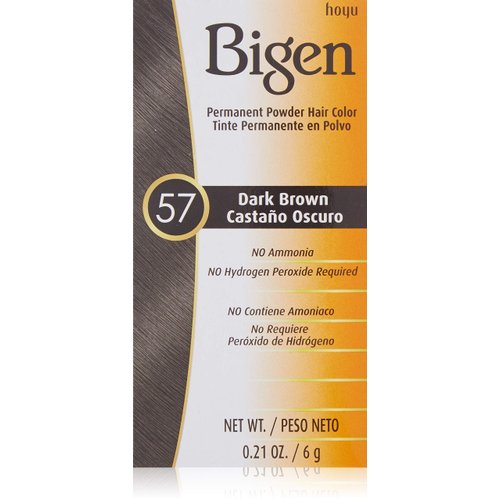 Bigen Powder Hair Color #57 Dark Brown 0.21oz (2 Pack)