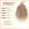 New Goddess Locs Crochet Hair 12 inch 8 Packs River Faux Locs Crochet Hair Curly Hair Boho Faux Locs Wavy Crochet with Curly Ends Boho Style Synthetic Hair Extensions (12" 8packs 27/613#)