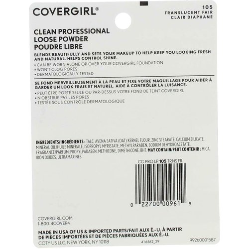 COVERGIRL Professional Loose Finishing Powder, Translucent Fair, 0.7 Ounce (packaging may vary)