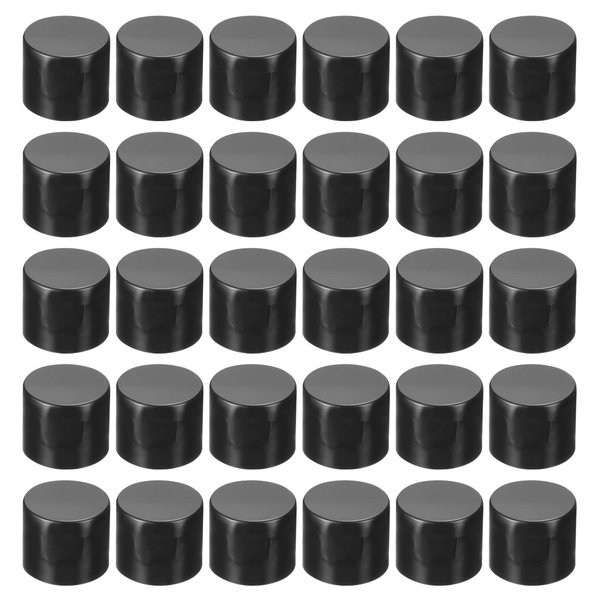 PATIKIL 20/410 Replacement Flip Caps, 30Pcs Inner Dia 0.8" Plastic Reusable Non-Spill Bottle Lid for Paint Dispensing Squeeze Shampoo Drinking Bottles, Black