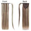 Ugrace Hair Blonde Ponytail Extension Human Hair Ponytail For Women Clip In Ponytail Hair Extensions Wrap Around Long Ponytail Remy Straight One Piece Hairpiece Hair(22 inch, Highlight P10/613)