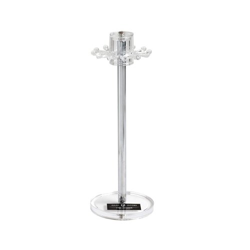 Isaac Jacobs Clear Acrylic Necklace Holder (12 Rotating Hooks) – Hanging Chain Organizer, Sleek & Sturdy Stand for Jewelry – Storage Solution- Bedroom- Bathroom - Countertop - Nightstand