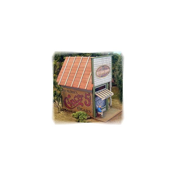 Bar Mills HO Scale Model Railroad Building/Structure Kit Papa Lous Cigar Shoppe