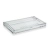 SOURCEONE.ORG Deluxe Flip Up Clear Acrylic Business Card Holder Display - Portable Style