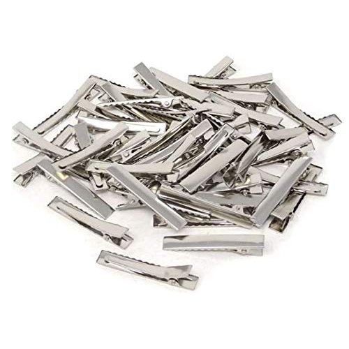 50 Pieces 4cm / 1.57inch Alligator Hair Clip Flat Top with Teeth for Arts & Crafts Projects, Hair Care (1.57inch (40mm) 50pcs)