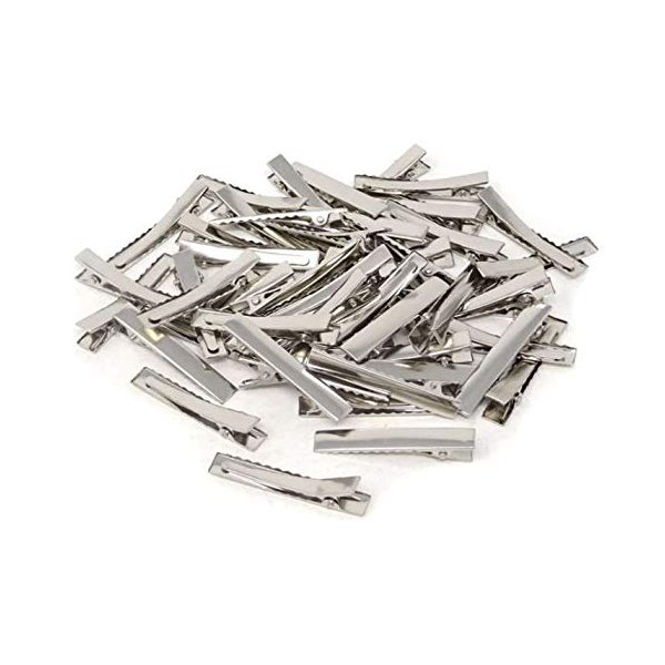 50 Pieces 4cm / 1.57inch Alligator Hair Clip Flat Top with Teeth for Arts & Crafts Projects, Hair Care (1.57inch (40mm) 50pcs)