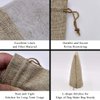 SumDirect 20Pcs 5x7inch Brown Linen Burlap Bag, Mini lightweight Gift Bags Breathable Pouches with Drawstring Packing Storage Jute Sacks for Wedding, Party, Birthday, DIY Craft…