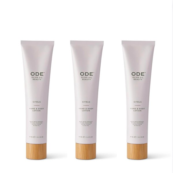 McEvoy Ranch Citrus Hand & Body Tube Lotion OZ (3-pack) by ODE Olive Oil Beauty, Travel Size, Organic EVOO, Everyday Hydration, California Made