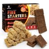 MEKER Fire Starters - Natural Fire Starters for Fireplace, Campfires, Fire Pit, BBQ Grill, Wood Stove, All Weather Charcoal Starter, Wood Wool Firelighters & Odorless Fire Starter Eco Friendly