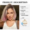 testar Blonde Bob Wigs For White Women Pink Bob Wigs Short Straight Blonde Wig With Highlights Natural Middle Part Pink Wigs Heat Resistant Synthetic Wigs For Girls Daily Wear 14Inch