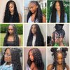 Human Braiding Hair 18 Inch 2 Bundles 100g Deep Wave Bulk Human Hair for Braiding No Weft 10A Brazilian Virgin Curly Human Hair Extensions for Boho Braids Wet and Wavy Human Hair for Micro braiding