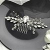 Teyglen Women Simple Crystal Rhinestone Bride Wedding Hair Comb Luxurious Hair Accessories Silver Rhinestone Wedding Hair Comb Bridal Crystal Haier Piece for Women Bride Girls