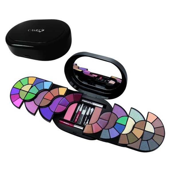 Cameo Makeup Kit with Eyeshadow, Blush and Face Powder, 59 Piece