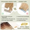 Benehair Remy Tape in Hair Extensions Human Hair Dark Blonde Seamless Skin Weft Tape in Real Human Hair Extensions Straight Hair 18 Inch 50g #27 20 pcs