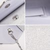 Larcenciel Clutch Purses for Women, Sparkling Envelope Evening Bag with Detachable Chain (Sliver)
