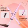 ESOTERIQUE Dual-Ended Eyebrow Pencil & Tinted Gel, Waterproof Eyebrow Tint with Ultra-Fine Eyebrow Pencil, Effortless Natural Looking Brows, All Day Wear - Dark Brown