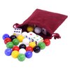 AmishToyBox.com Game Bag of 24 Replacement Glass Marbles (9/16" Diameter) and 6 Dice for Aggravation Game