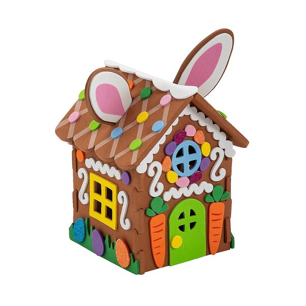 3D Easter Bunny House Craft Kit, Makes 12