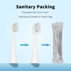 Replacement Toothbrush Heads Compatible with TAO Clean Electric Toothbrush Heads, W Shape Design Planted with Nylon Bristle (White)