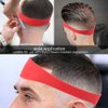 Bebeeco Neckline Shaving Template, Hair Cutting Guide Curved Neck Hair Shaving Template Soft Silicone Neckline Trimming Template for DIY Home Haircuts (Red)