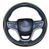 Mayco Bell Universal Standard Size Steering Wheel Cover Anti-Slip,Safety,Soft,Breathable,Durable,Full Surround,Comfortable Grip Microfiber Leather (14.5-15 inch,Black Yellow)