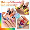 ABAC Rainbow Solid Gel Polish Set 24 Color,Hema-free Glitter Neon Gel Polish Set,Yellow Purple Blue Gel Polish Kit,Nail Kit with Double-Ended Nail Art Brush Soak Off LED Gel Nail Kit Manicure DIY Home