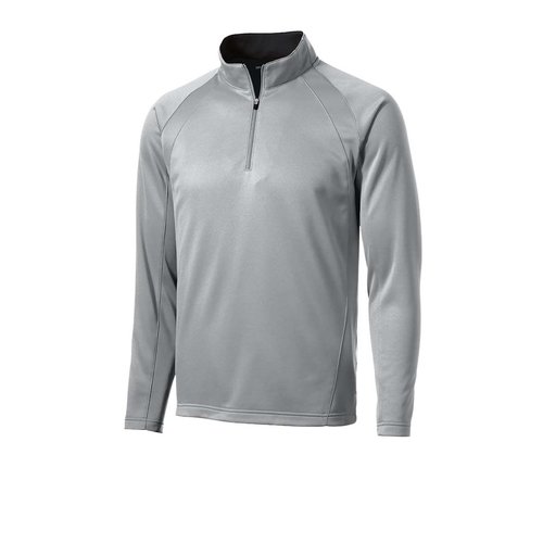Sport-Tek Sport-Wick Fleece 1/4-Zip Pullover L Silver/Black