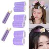 8PCS Volumizing Hair Clips Jumbo Hair Curlers Rollers with Clips Instant Hair Volumizing Clips for Women 3 Sizes Self Grip Hair Roller for Long Medium Short Thick Thin Hair(Purple)