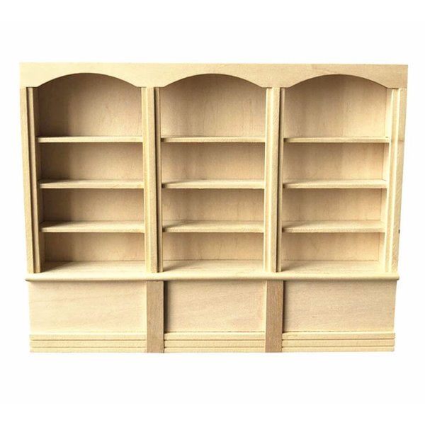 EatingBiting 1:12 Dollhouse Miniature Furniture Wooden Display Cabinet Bookcase Book Shelf Cabinet Wardrobe Model for Fairy Garden 23 x 17.9 x 2.8cm / 9.1 x 7.0 x 1.1inch