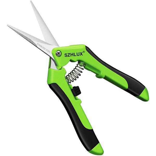 SZHLUX 1-Pack Pruning Shears, 6.5'' Gardening Hand Pruner, Professional Pruning Scissors with Straight Stainless Steel Precision Blades