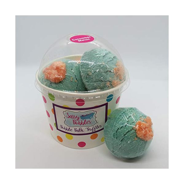 Cucumber/Melon Bubble Bath Truffles, 5 pack by Sassy Bubbles