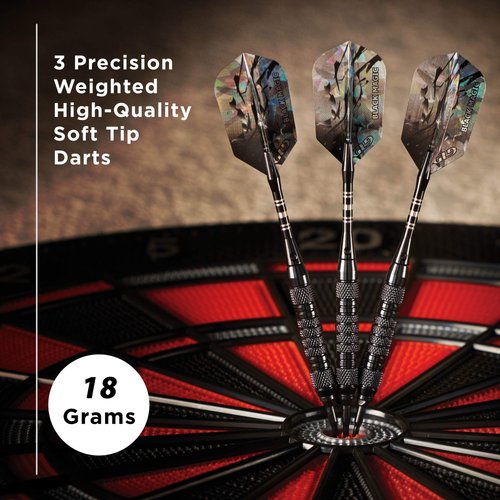 Viper Black Magic Soft Tip Darts, Medium Knurling, 18 Grams