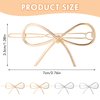 4Pcs Metal Bow Hairpins, Hair Clips for Women Girls,Gold and Silver Bowknot Barrettes Simple Bow Hair Barrettes, Bow Hair Clips and Hair Pin