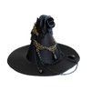 Balck Witch Hat Gothic Rose Tassel Decor Hair Clip Hair Accessories for Halloween Party