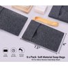 Antimbee 12-Pack Soap Pocket Exfoliating Soap Saver Pouch, Body Scrubber Rough Sponge Exfoliator for Bath or Shower, Gray Mesh Bar Soap Foam Lather Pouch