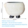 Weabetfu Sheep Ceramic Yarn Bowl Knitting Yarn Ball Holder Handmade Craft Knitting Bowl Storge Crocheting Accessories and Supplies Organizer,Perfect for Mother's Day and Christmas Day