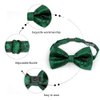 Alizeal Mens Paisley Bow Tie, Pocket Square, Cufflinks Set (Dark Green)