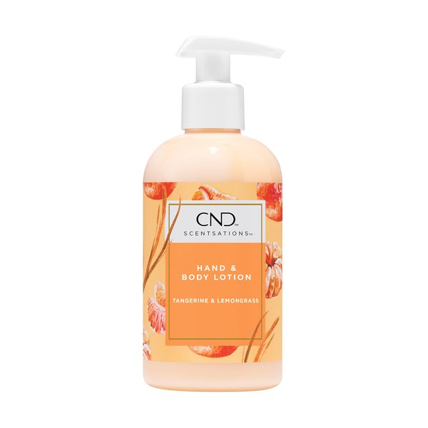 CND Scentsations Hand & Body Lotion, Deep Moisturizing and Hydrating Formula for Dry Damaged Skin, Tangerine & Lemongrass, 8.3 fl. oz