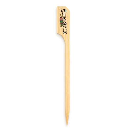 3.5" Custom Eco-Friendly Bamboo Paddle Food Picks - Ideal for Appetizers, Cocktail Garnishes, and Events - Personalizable with Full-Color Printing - Catering, Restaurants, and Parties - 50 Pack