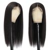 Straight Lace Front Human Hair Wigs Brazilian Natural Color T Part Wig (20inch) 13X4x1 Pre Plucked Natural Hairline Remy Hair Wig For Black Women