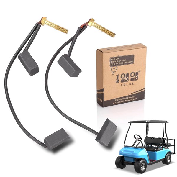 10L0L Golf Cart Motor Brushes Set 36 & 48-Volt Fits Yamaha Electric G8, G9, G14 & G16，Club Car 1994-up Golf Cart (2/ Package)