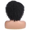 WIGER 6 Inches Short Kinky Curly Wigs Side Part Twist Out Wigs Natural Black Afro Curly Wigs for Black Women Synthetic Wigs for Women Daily Use (1B)