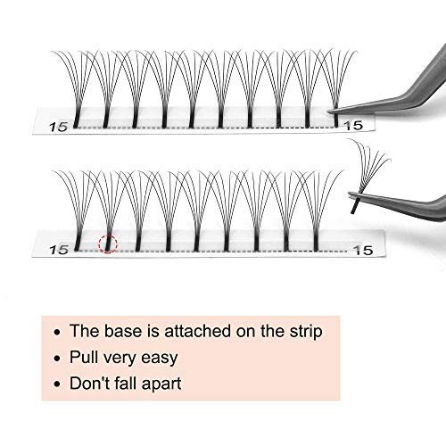 Premade Volume Eyelash Extensions 5D-D-0.10-13 Long Stem .07 .10 Premade Fans Eyelash Extensions Volume Lash Extensions C D Curl Premade Volume Fans (5D-D-0.10,13 mm)