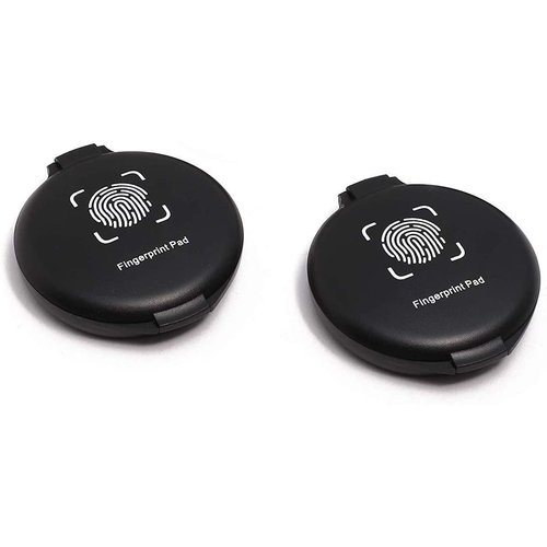 Fingerprint Ink Pad (Pack of 2) - Thumbprint Ink Pad for Notary Supplies Identification Security ID Fingerprint Cards Law Enforcement Fingerprint kit Black Ink pad Stamp pad huella dactilar