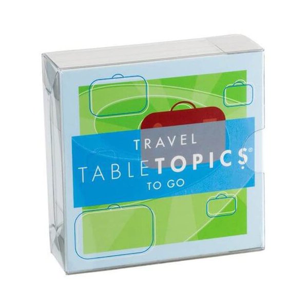 TableTopics - to GO Travel - 40 Fun Question Cards for Road Trips, Vacations, and Family Nights - Conversation Starter Game for All Ages, Start New Fun Conversations with Fun Questions
