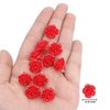 YISSION 20Pcs Mini Flower Hair Clips for Girls Women Cute Hair Pins Small Hair Clips Rose Flower Clips for Hair Wedding Hair Barrettes Bridal Hair Accessories for Girls Women Red