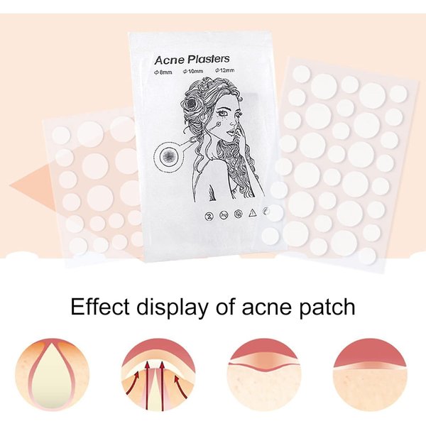 JJLFresheners Lady 72Pcs Pimple Patch Safe Fast Absorption Compact Quick Invisible Acne Patch for Women Pimple Patch Cover Acne, Treatments and Masks, Pore Cleansing Strips