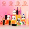 RARJSM Rubber Base Gel for Nails,Neon Gel Nail Polish Set,Neon Orange Green Blue Purple Yellow Rose Red Builder Base Gel in a Bottle Extension Gel Bright Summer Colors LED UV Cured Home Salon DIY