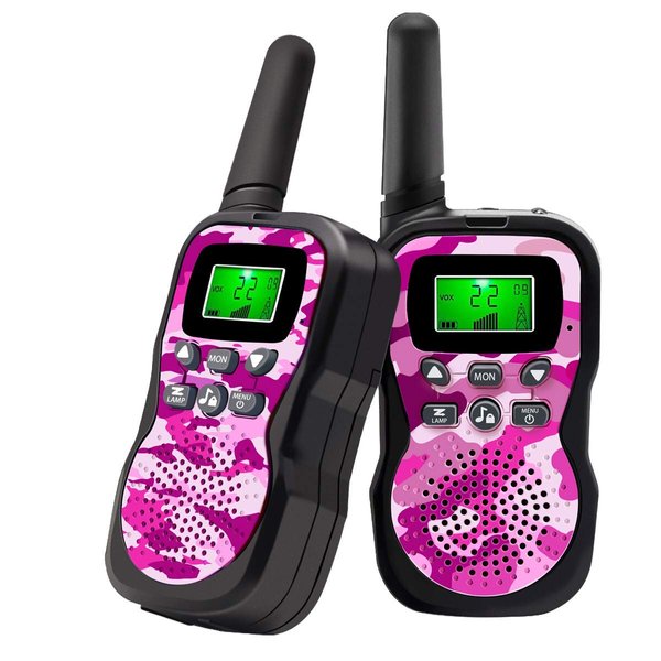 3-12 Year Old Girl Gifts, Walkie Talkies for Kids Toys for 3-12 Year Old Boys Girls Gifts for 5-10 Year Old Boys Girls Pink